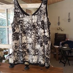 Reversible lined chiffon tank